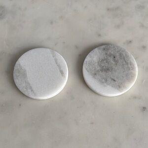 Elegant 100% Marble Coasters - Set of 2